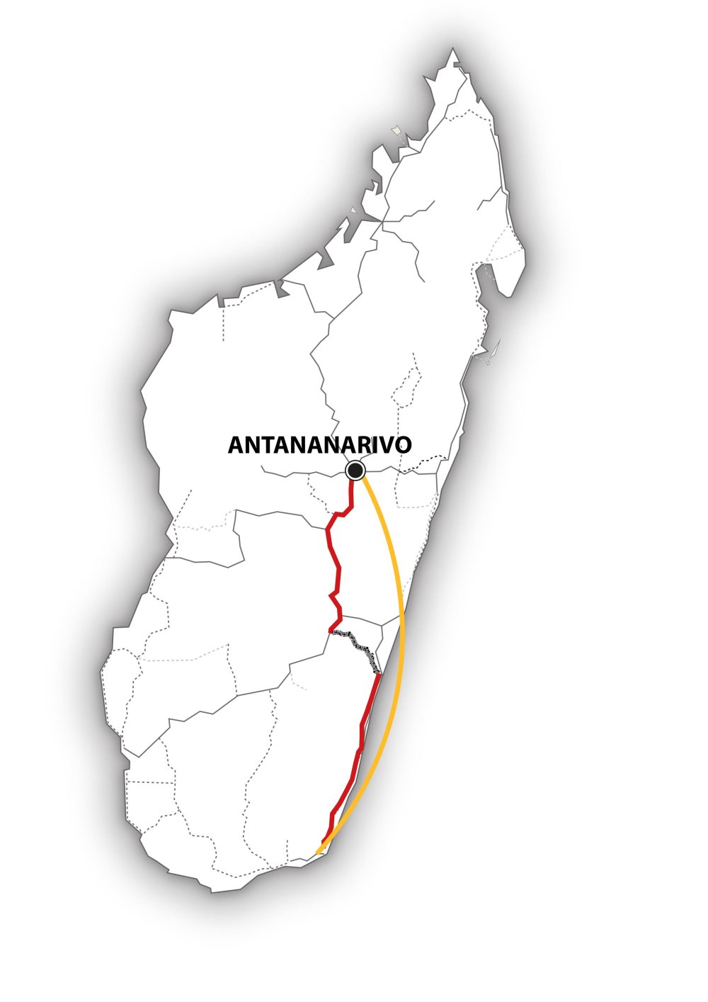 plan de l'itinéraire mg115 - le sud-est de madagascar hors des sentiers battus