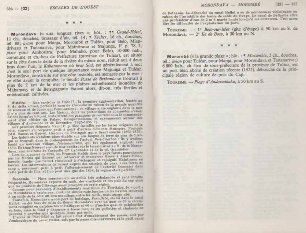Madagascar_Guide Bleu S. 326-327_Morondava 1968