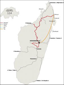 CrossMadagascar – Carte routière du circuit moto off-road à Madagascar