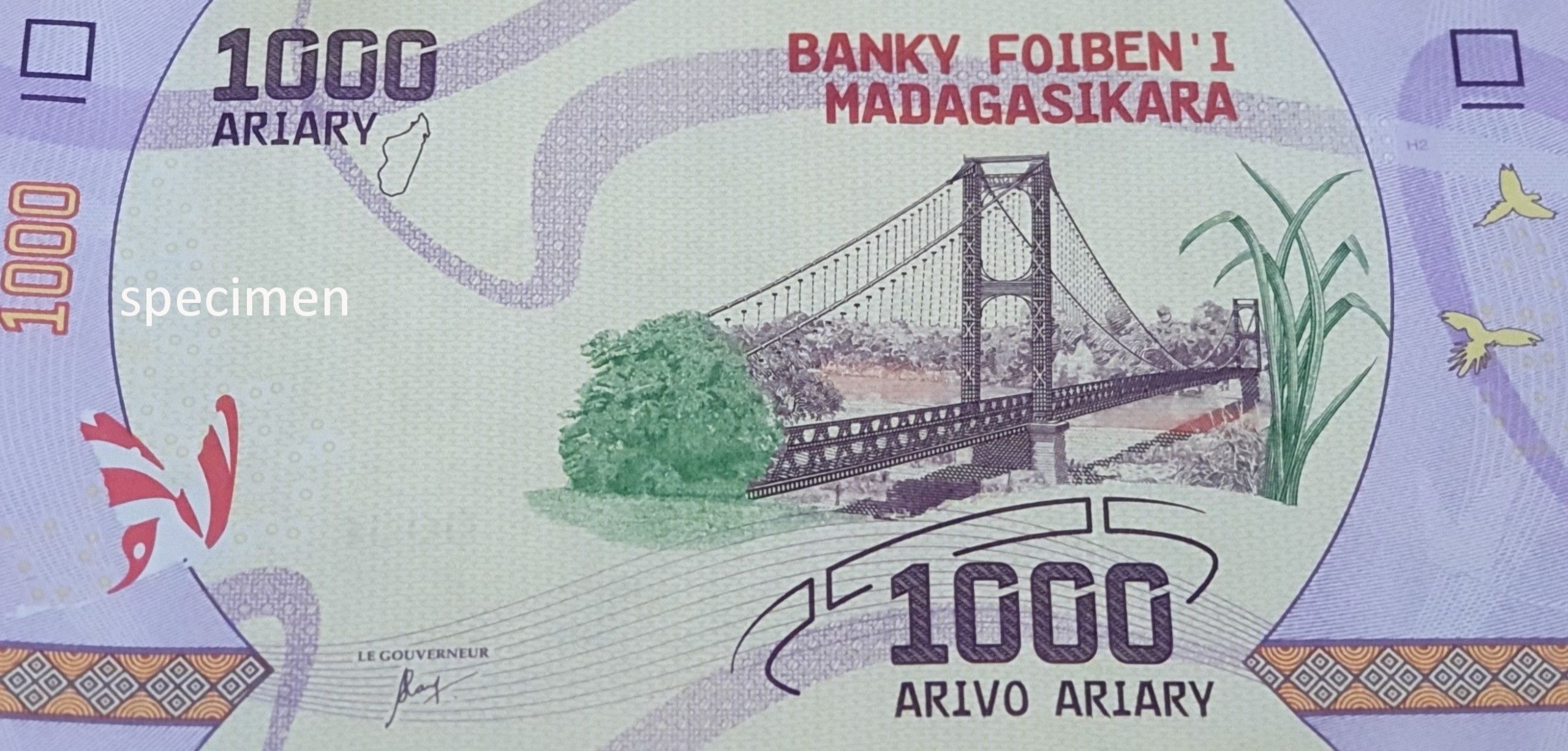 1000 Ariary, la monnaie de Madagascar