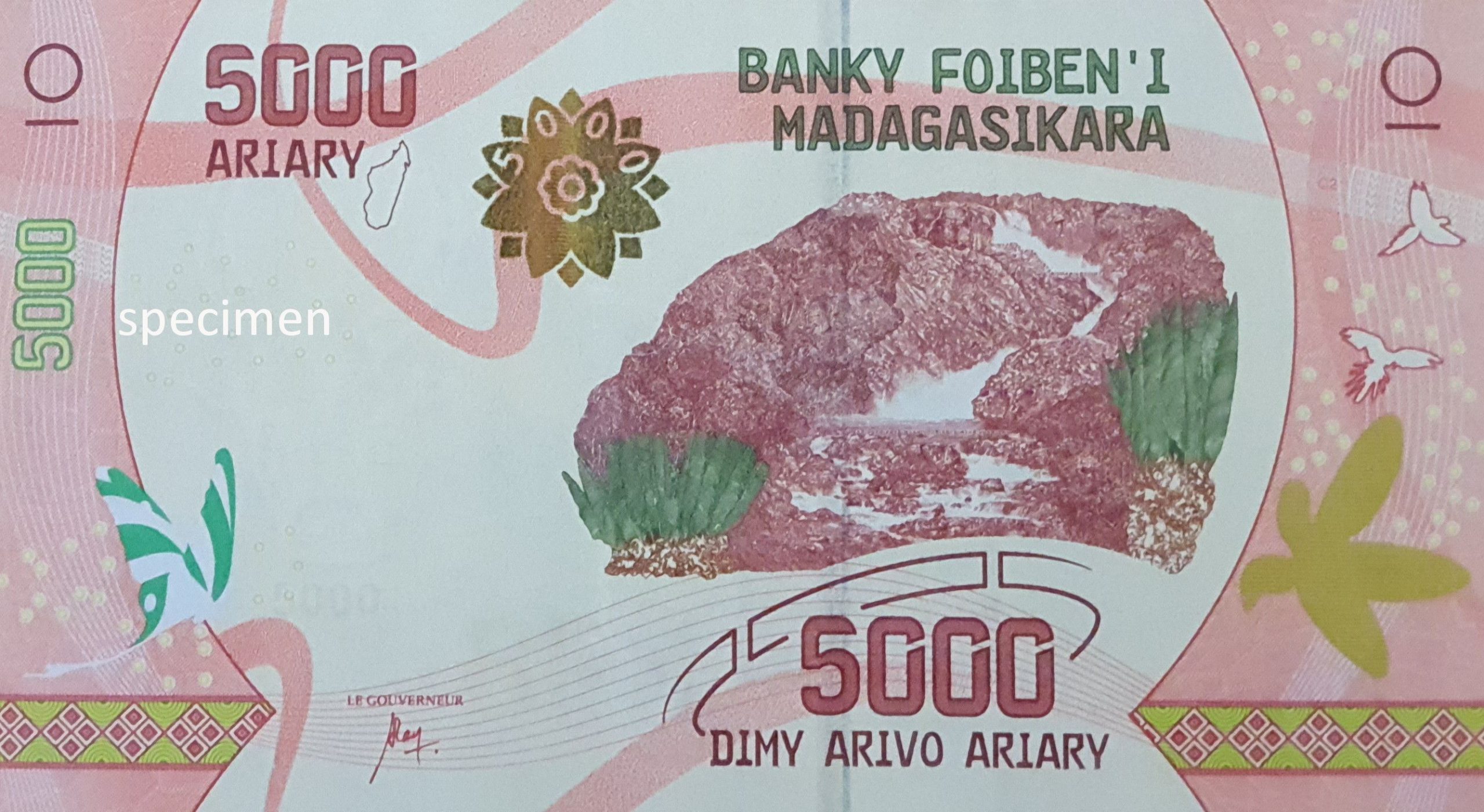 monnaie de Madagascar billet 5000 ariary